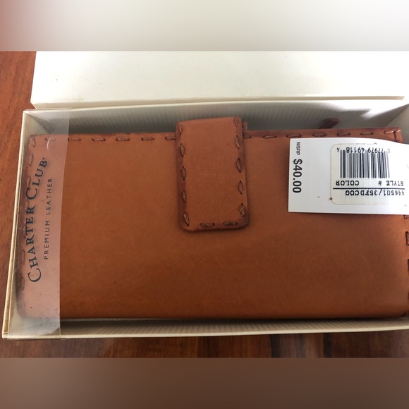 Charter Club Wallet Checkbook Clutch - Picture 2 of 8
